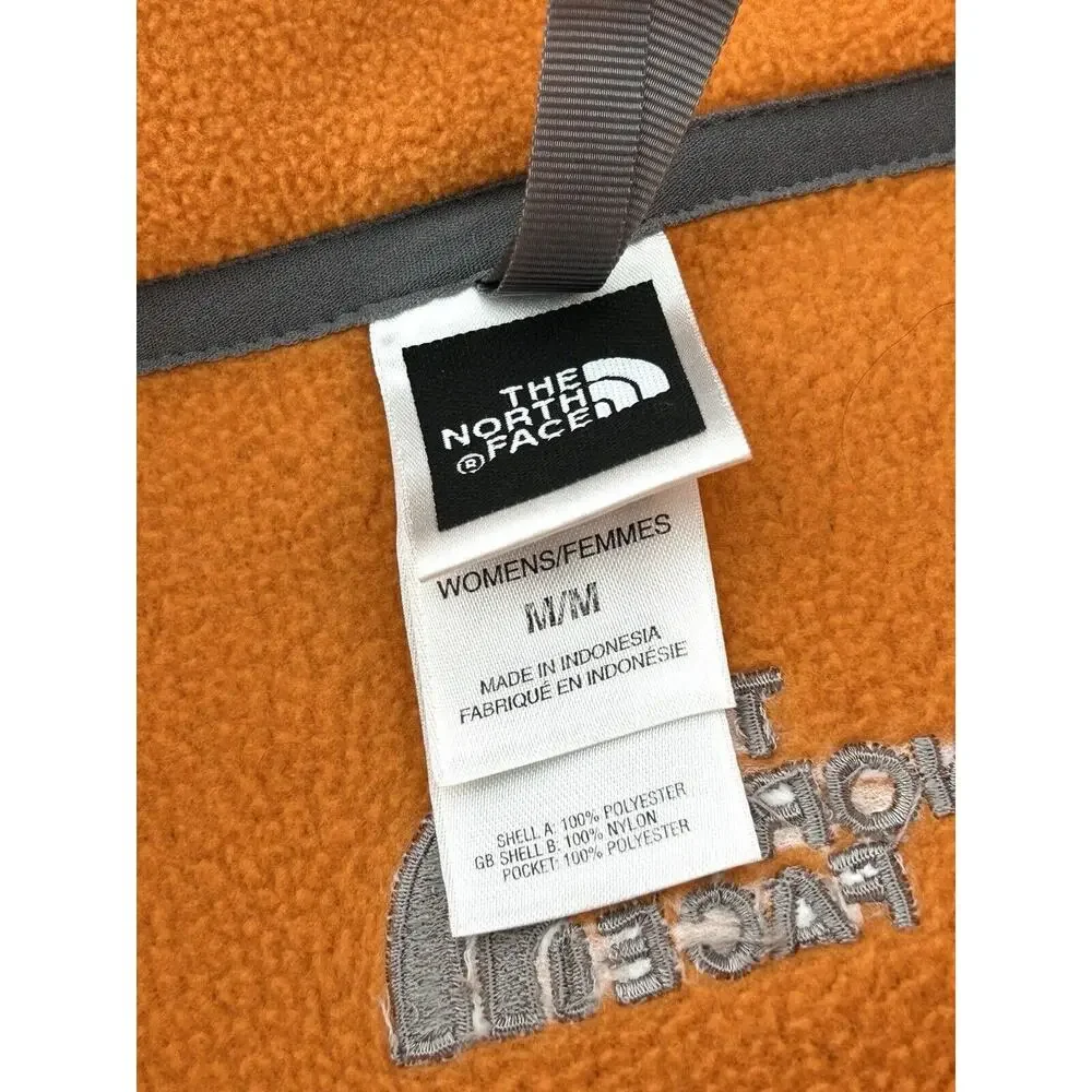 The North Face Womens Size M Fleece Jacket Orange & Gray Full Zip Midlayer - Picture 7 of 8